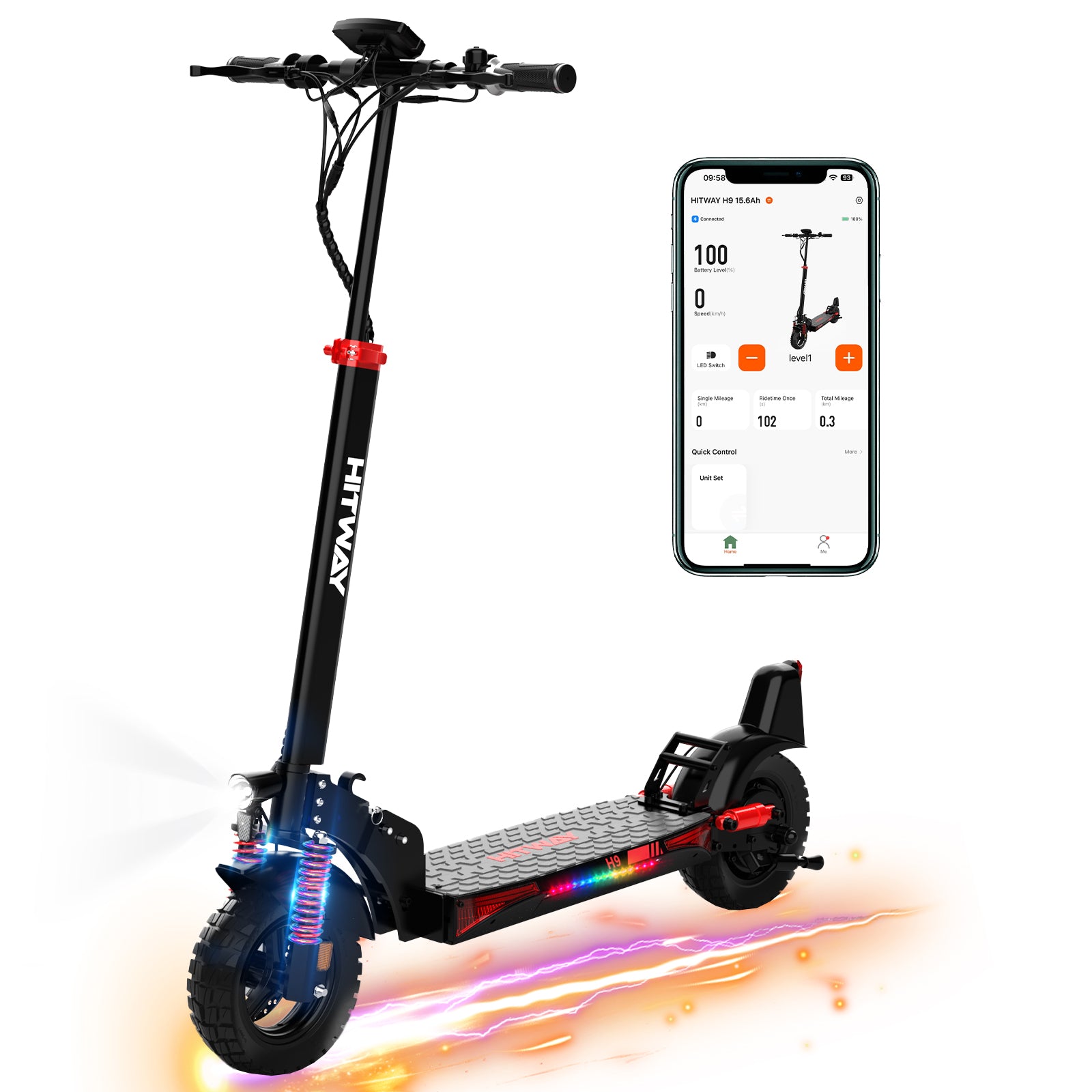 Electric Scooter Adult 10 Inch 500W Motor 15.6Ah Battery 3 Speed Modes, Maximum Speed 25KM/H, Tubeless Tire, Turn Signals, APP Electric Scooter Adult 10 Inch 500W Motor 15.6Ah Battery 3 Speed Modes, Maximum Speed 25KM/H, Tubeless Tire, Turn Signals, APP