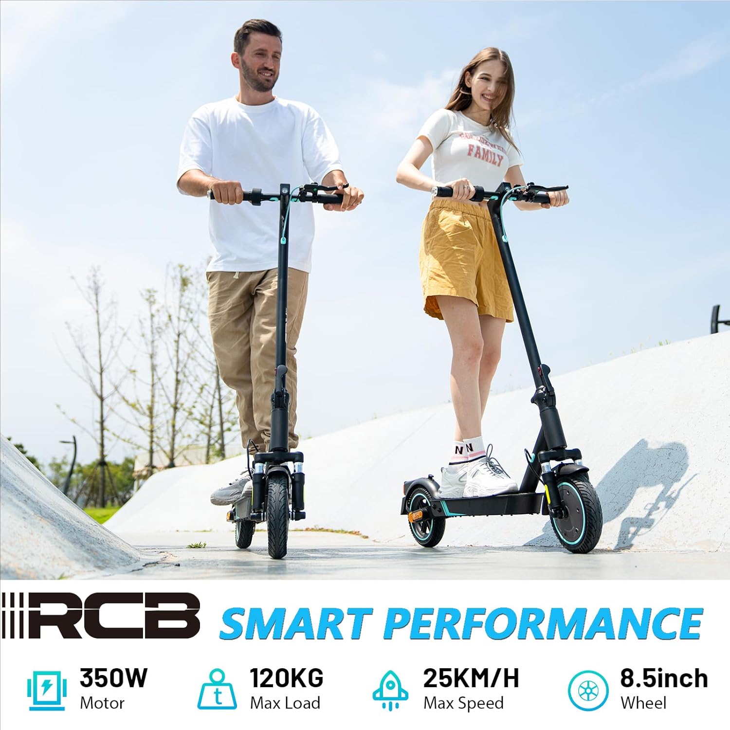 Electric Scooter, Max 15mph, 350W Motor, 8.5'' Solid Tyres, APP Control, 3 Speed Modes, Double Brake, Double Shock Absorbers Electric Scooter, Max 15mph, 350W Motor, 8.5'' Solid Tyres, APP Control, 3 Speed Modes, Double Brake, Double Shock Absorbers - Electric Maxx