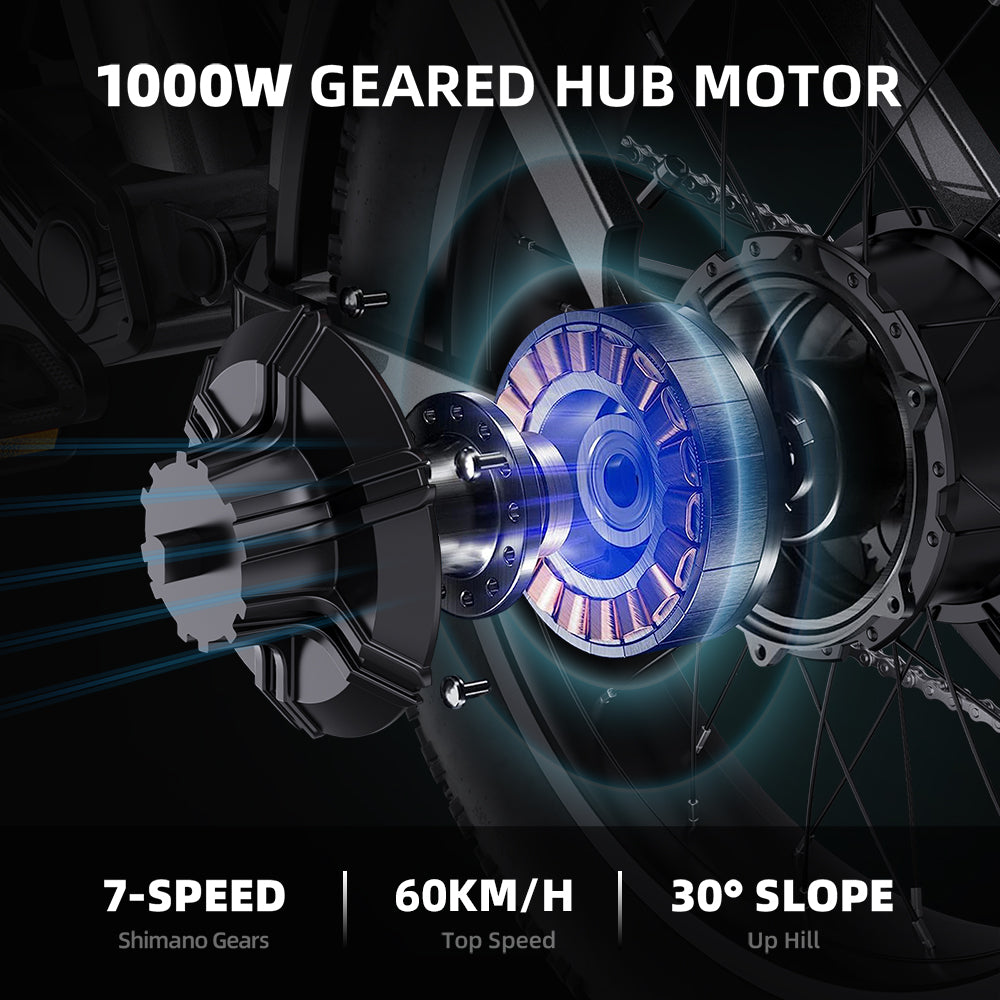 Vélo électrique GUNAI-Y pour adultes 20x4 GUNAI-Y Electric Bike for Adults 20x4