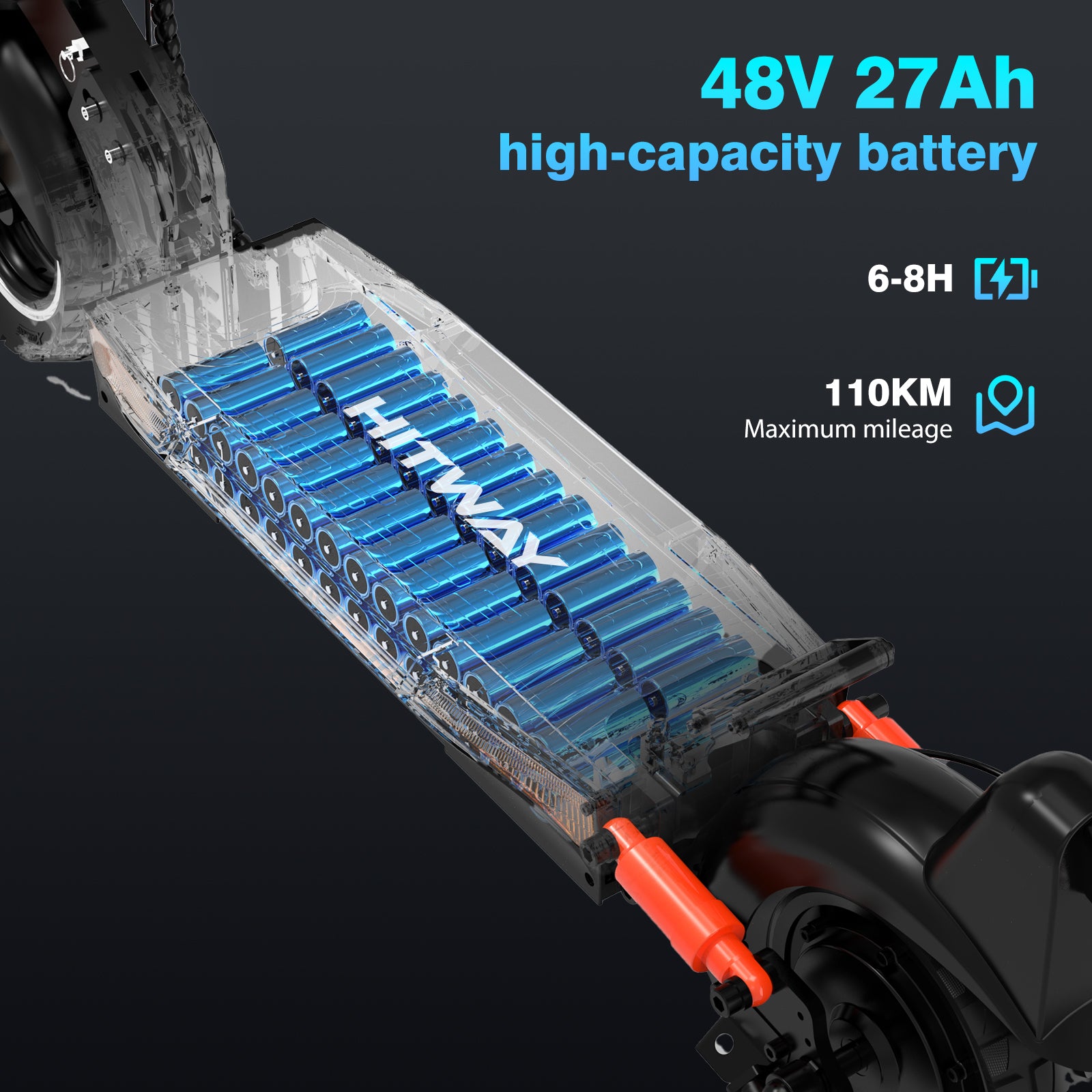 Electric Scooter Adult 10 Inch, 27AH Battery 500W Motor, Foldable, 3 Speed Modes, Tubeless Tire, Turn Signals, APP Electric Scooter Adult 10 Inch, 27AH Battery 500W Motor, Foldable, 3 Speed Modes, Tubeless Tire, Turn Signals, APP - Electric Maxx