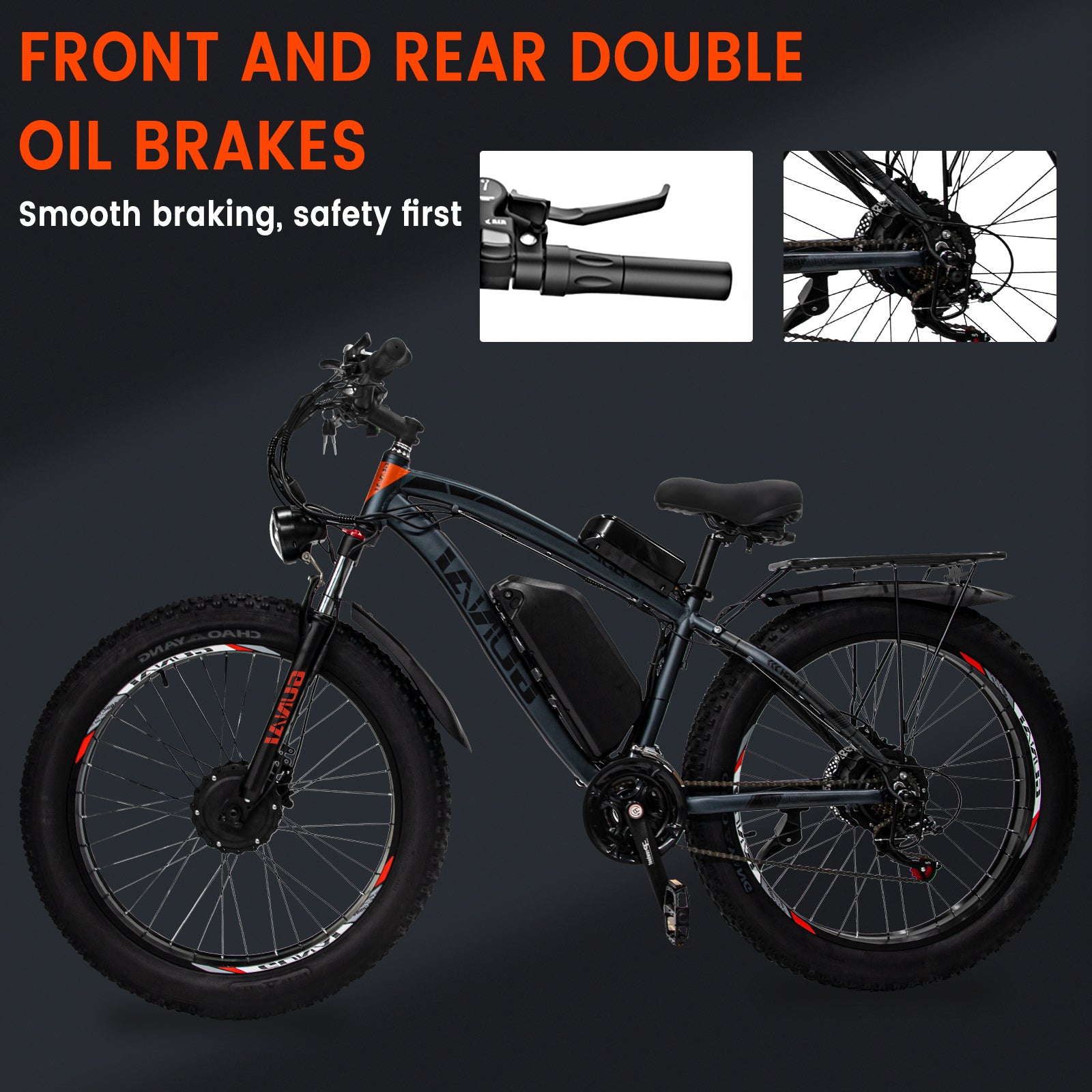 GN88 Electric Mountain Bike for Adults, Dual Motor 2000W with 48V 22Ah Battery, 26x4 GN88 Electric Mountain Bike for Adults, Dual Motor 2000W with 48V 22Ah Battery, 26x4