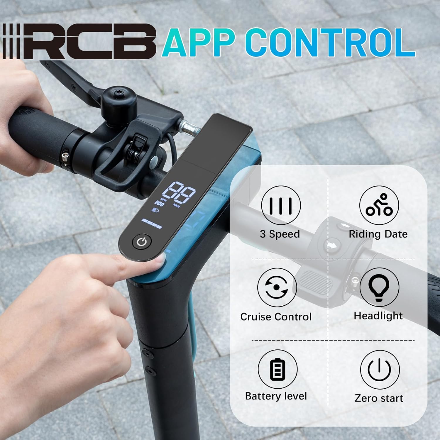 Electric Scooter, Max 15mph, 350W Motor, 8.5'' Solid Tyres, APP Control, 3 Speed Modes, Double Brake, Double Shock Absorbers Electric Scooter, Max 15mph, 350W Motor, 8.5'' Solid Tyres, APP Control, 3 Speed Modes, Double Brake, Double Shock Absorbers - Electric Maxx