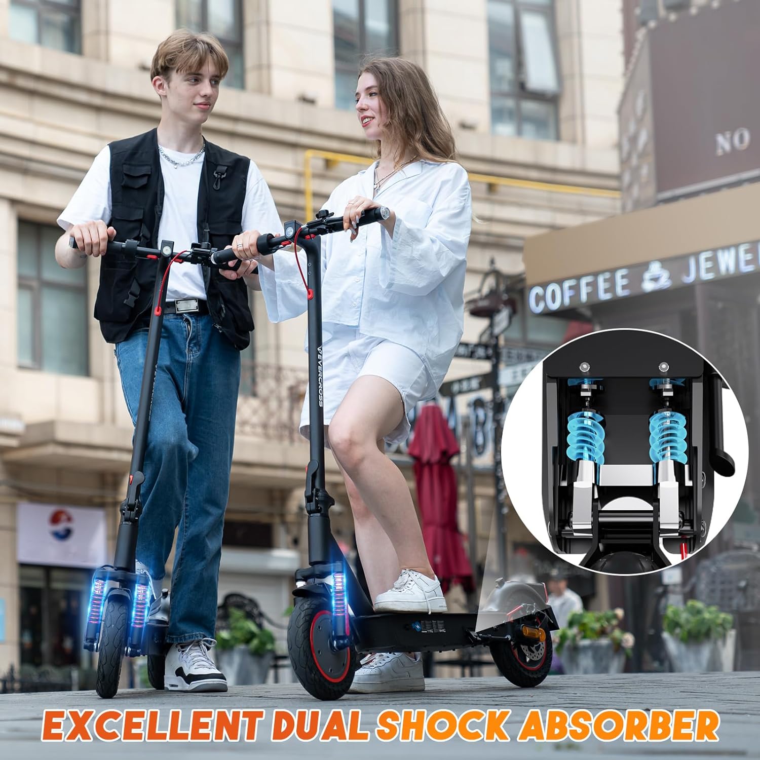 Contrôle par application pour trottinette électrique EVERCROSS EV10K PRO, 10'' pliable 500Watts EVERCROSS EV10K PRO Electric Scooter App Control, 10'' Foldable 500Watts - Electric Maxx