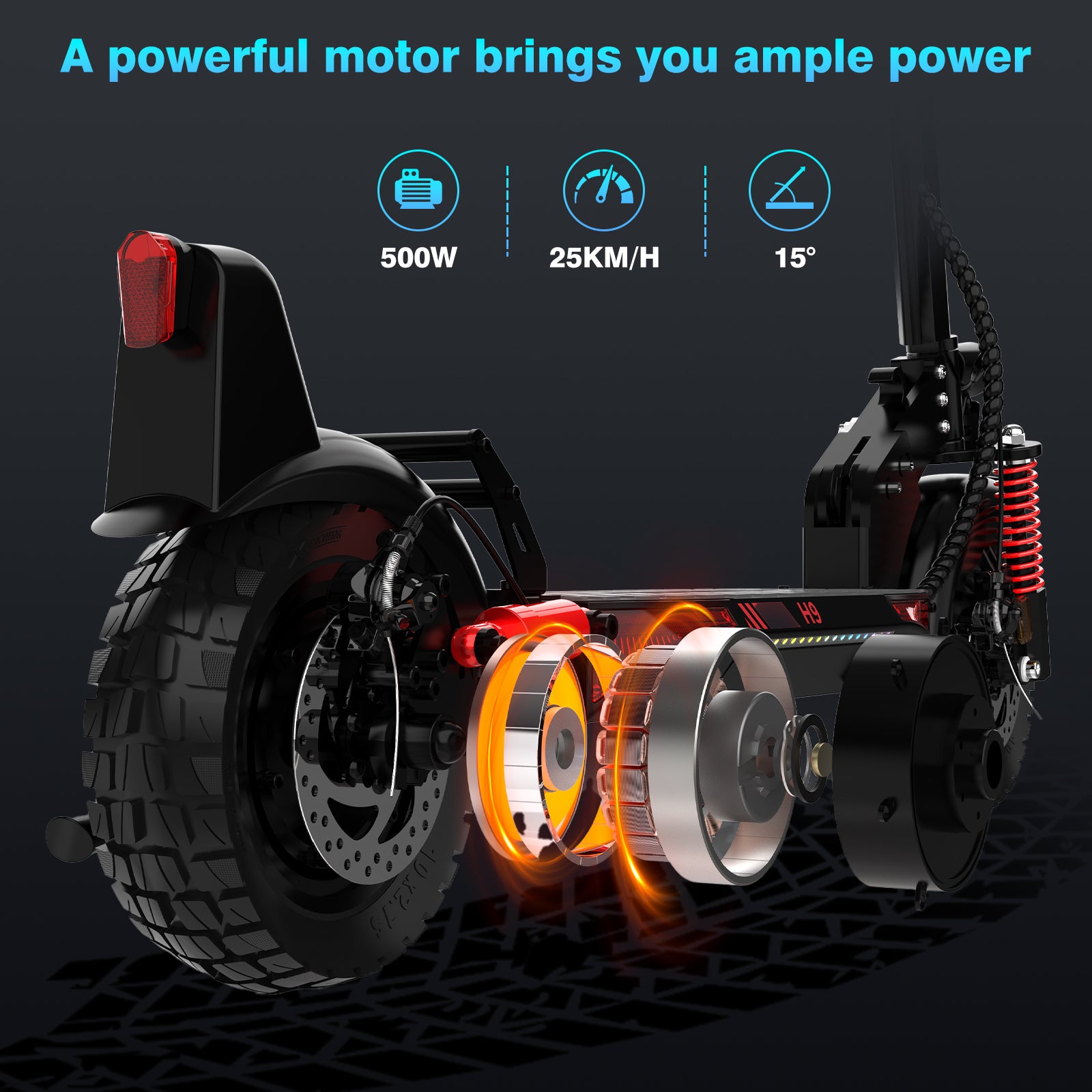 Electric Scooter Adult 10 Inch 500W Motor 15.6Ah Battery 3 Speed Modes, Maximum Speed 25KM/H, Tubeless Tire, Turn Signals, APP Electric Scooter Adult 10 Inch 500W Motor 15.6Ah Battery 3 Speed Modes, Maximum Speed 25KM/H, Tubeless Tire, Turn Signals, APP - Electric Maxx