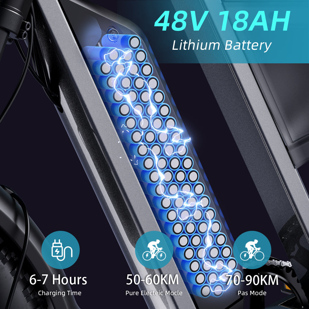 Vélo électrique GUNAI-Y pour adultes 20x4 GUNAI-Y Electric Bike for Adults 20x4