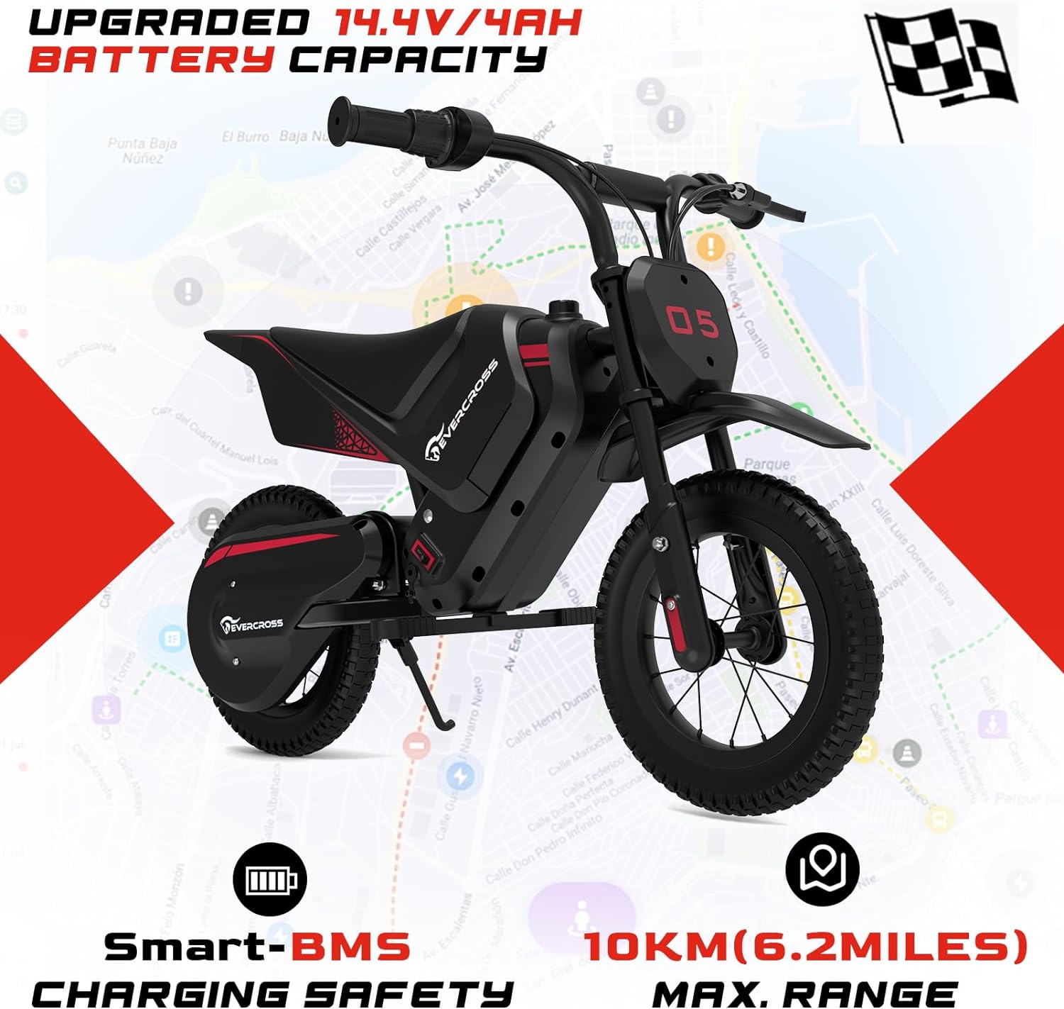 Electric Motorcycle for Kids, 150W Kids Ride On Motorcycle, 8/16 km/h Speed Modes & 10 km Long-Range Electric Motorcycle, 12'' Moto Cross for Kids Aged 3-12 Years Electric Motorcycle for Kids, 150W Kids Ride On Motorcycle, 8/16 km/h Speed Modes & 10 km Long-Range Electric Motorcycle, 12'' Moto Cross for Kids Aged 3-12 Years