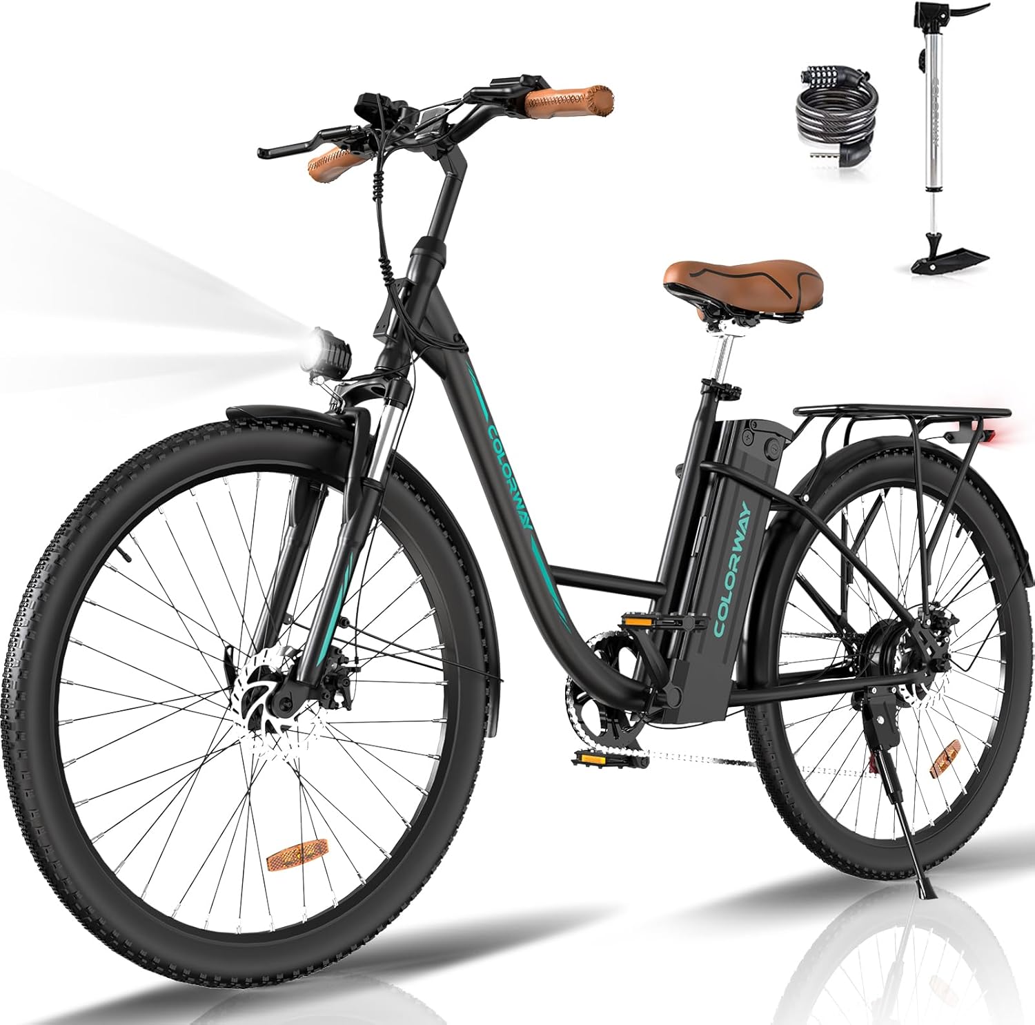 COLORWAY BK31 Electric Bike, 28 inch E-Bike 250W Motor 36V 15AH Battery City E-Bike Commuter Bike for Adults COLORWAY BK31 Electric Bike, 28 inch E-Bike 250W Motor 36V 15AH Battery City E-Bike Commuter Bike for Adults - Electric Maxx