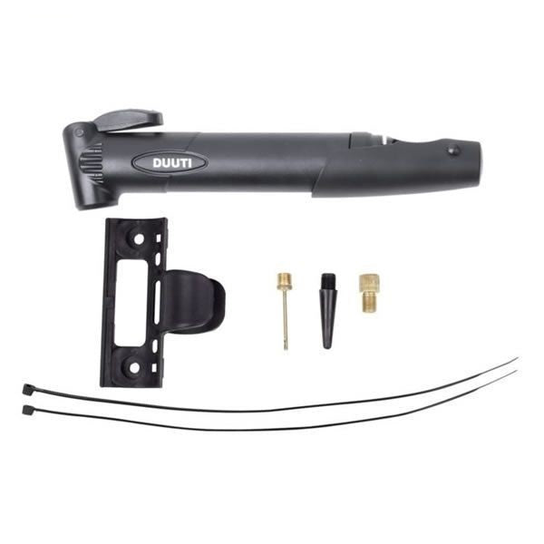 Mini Plastic Hand Tyre Pump Universal + Ball Needle & Frame Mount - BLACK Mini Plastic Hand Tyre Pump Universal + Ball Needle & Frame Mount - BLACK - Electric Maxx