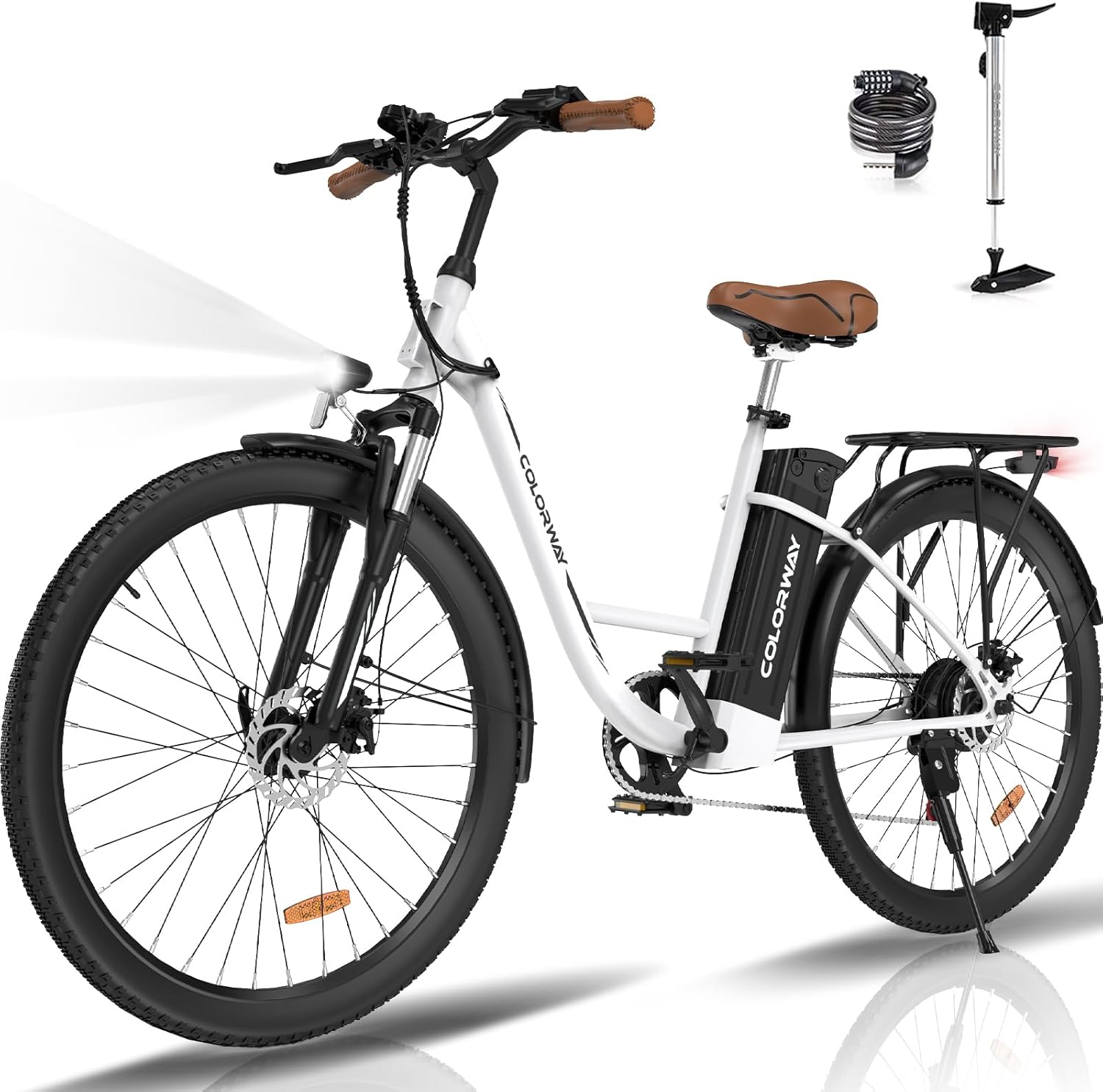 COLORWAY BK31 Electric Bike, 28 inch E-Bike 250W Motor 36V 15AH Battery City E-Bike Commuter Bike for Adults COLORWAY BK31 Electric Bike, 28 inch E-Bike 250W Motor 36V 15AH Battery City E-Bike Commuter Bike for Adults - Electric Maxx