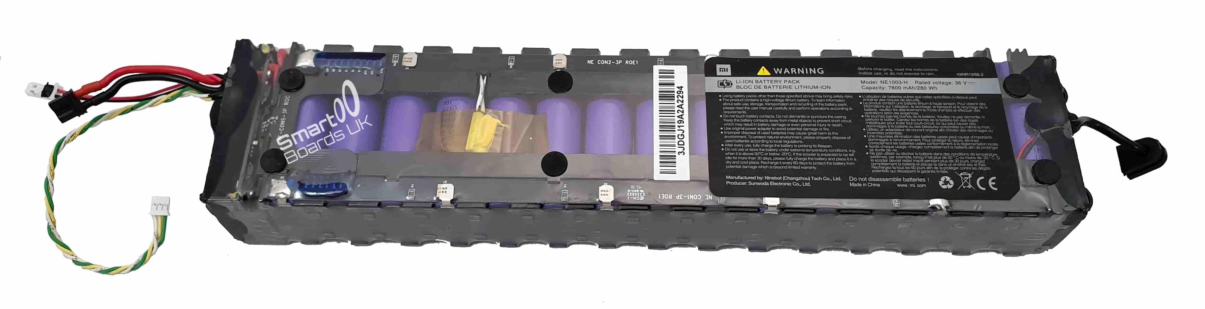 Genuine Xiaomi M365 Battery Pack Part 36v 7.8Ah 7800mAh 280Wh fits M365, 1s and Essential Genuine Xiaomi M365 Battery Pack Part 36v 7.8Ah 7800mAh 280Wh fits M365, 1s and Essential - Electric Maxx