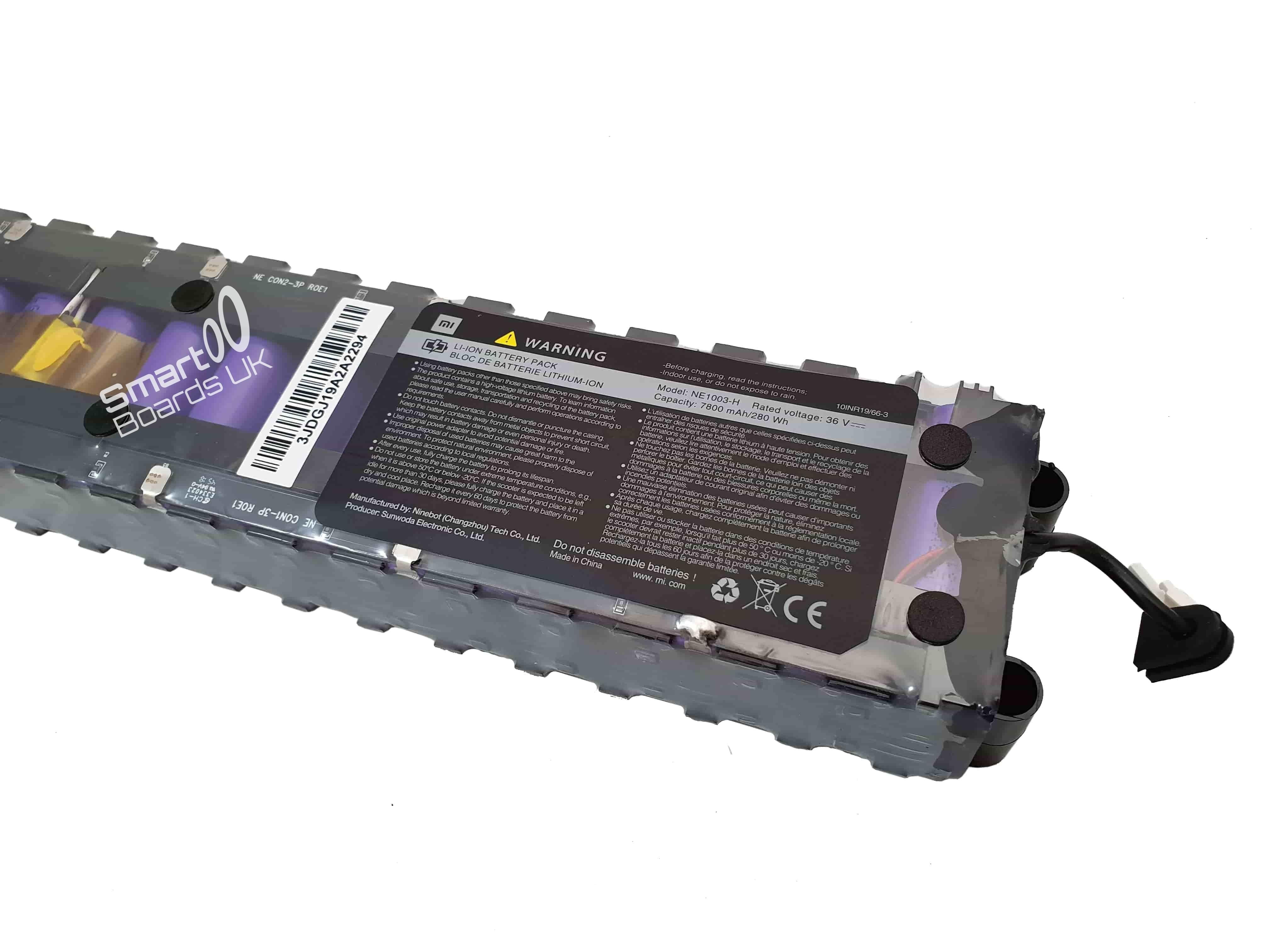 Genuine Xiaomi M365 Battery Pack Part 36v 7.8Ah 7800mAh 280Wh fits M365, 1s and Essential Genuine Xiaomi M365 Battery Pack Part 36v 7.8Ah 7800mAh 280Wh fits M365, 1s and Essential - Electric Maxx