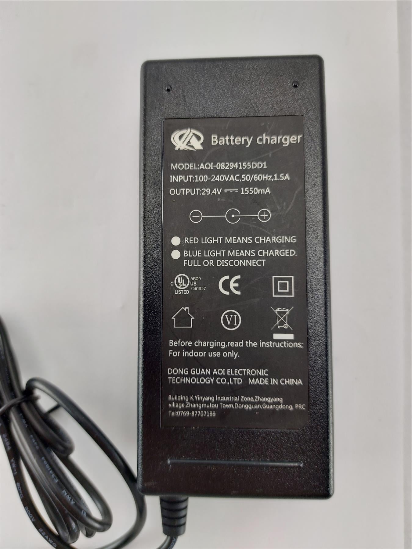 HOVERBOARD SWEGWAY BATTERY CHARGER (29V 1.5A) STANDARD UK FOR MOST MODELS HOVERBOARD SWEGWAY BATTERY CHARGER (29V 1.5A) STANDARD UK FOR MOST MODELS - Electric Maxx