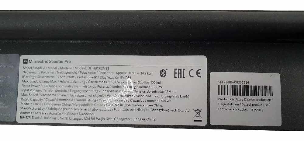 Genuine Xiaomi Mijia M365 Part - PRO - Full Metal Chassis / Frame Genuine Xiaomi Mijia M365 Part - PRO - Full Metal Chassis / Frame - Electric Maxx