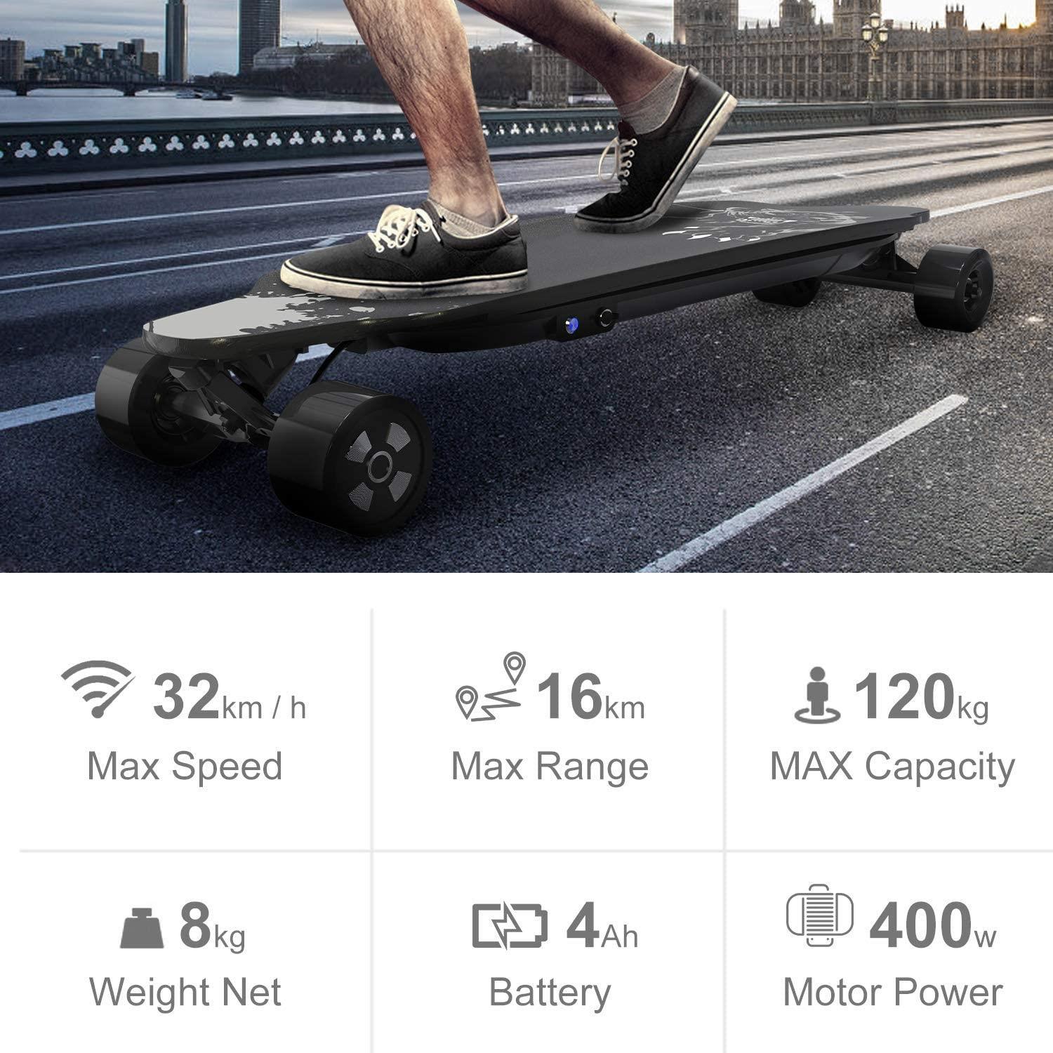 Cool & Fun Electric Skateboard, Longboard For Teens and Adults, 4Ah Battery Cool & Fun Electric Skateboard, Longboard For Teens and Adults, 4Ah Battery - Electric Maxx