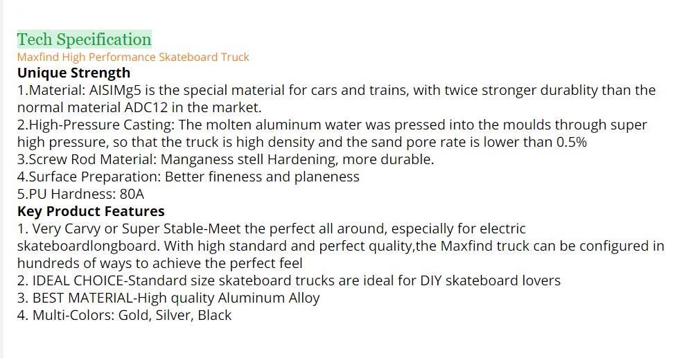 Maxfind 7 Inch Longboard Skateboard Trucks Pair - SILVER Maxfind 7 Inch Longboard Skateboard Trucks Pair - SILVER - Electric Maxx