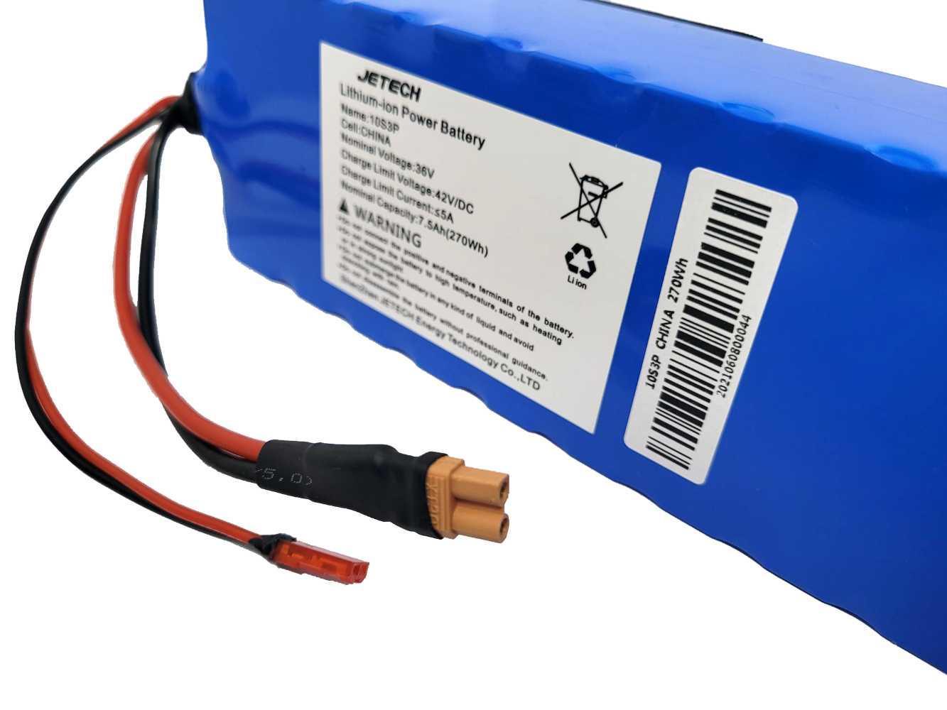 Jetech Replacement Electric Scooter Battery Pack 36V 7.5Ah 7500 mAh Fits AOVO, Reid, E-Slide, Freego and other Xiaomi M365 copy scooters Jetech Replacement Electric Scooter Battery Pack 36V 7.5Ah 7500 mAh Fits AOVO, Reid, E-Slide, Freego and other Xiaomi M365 copy scooters - Electric Maxx