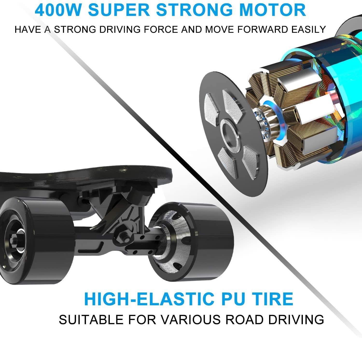 Cool & Fun Electric Skateboard, Longboard For Teens and Adults, 4Ah Battery Cool & Fun Electric Skateboard, Longboard For Teens and Adults, 4Ah Battery - Electric Maxx