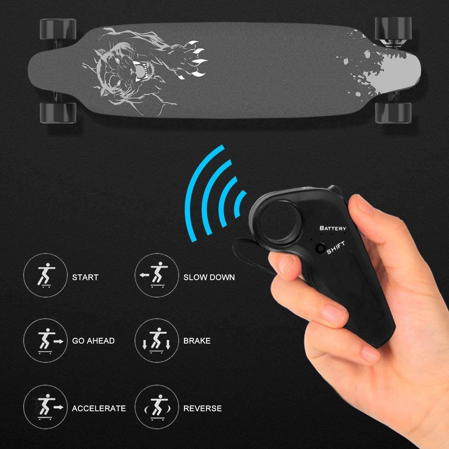 Cool & Fun Electric Skateboard, Longboard For Teens and Adults, 4Ah Battery Cool & Fun Electric Skateboard, Longboard For Teens and Adults, 4Ah Battery - Electric Maxx