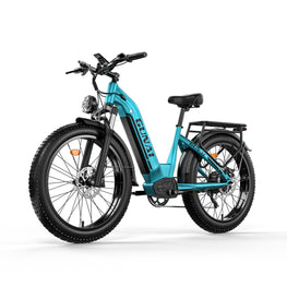 GUNAI-V Electric Bike for Adults 26x4" Fat Tyre Step-thru Ebike with 1000W Motor and 48V21Ah Built-in Battery and Cargo Rack - Electric Maxx