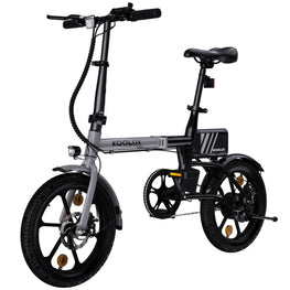 Koolux X1 Folding Electric Bike with 16" Frame 250w Motor and 6Ah Battery - Throttle Attachment Included - Electric Maxx