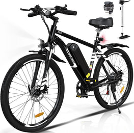 Hitway BK15 26x2.125" Electric Mountain Bike 36V11.2Ah Removable Battery, 7 Speed, 250w - Electric Maxx