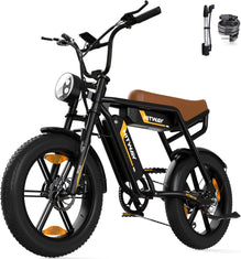 BK29S Dual Battery Electric Bicycle, 20 * 4.0" Off-Road E-BIKE for Adults with 250W Motor and Dual 48V13Ah Battery, 7 Speed, Range 45-150 km