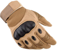 Full Finger Sports Touchscreen Gloves - Padded, Reinforced Knuckle - BROWN - M