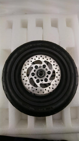 USED 8.5" 6 spoke STD E scooter wheel with pneumatic tyre & 110mm brake disc - Electric Maxx