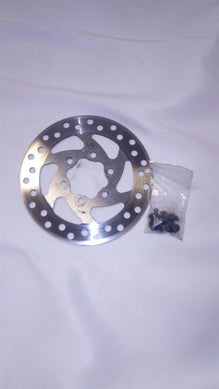 USED 1pc Universal 120mm Brake Disc Six hole with screws. compatible with iBRIT 6 spoke wheels.