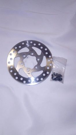 USED 1pc Universal 120mm Brake Disc Six hole with screws. compatible with iBRIT 6 spoke wheels. - Electric Maxx