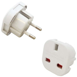 UK to EU Plug Adaptor (Single) - Electric Maxx